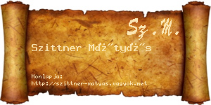 Szittner Mátyás névjegykártya